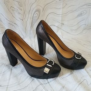 Coach Pewter Platform Pumps, size 9.5